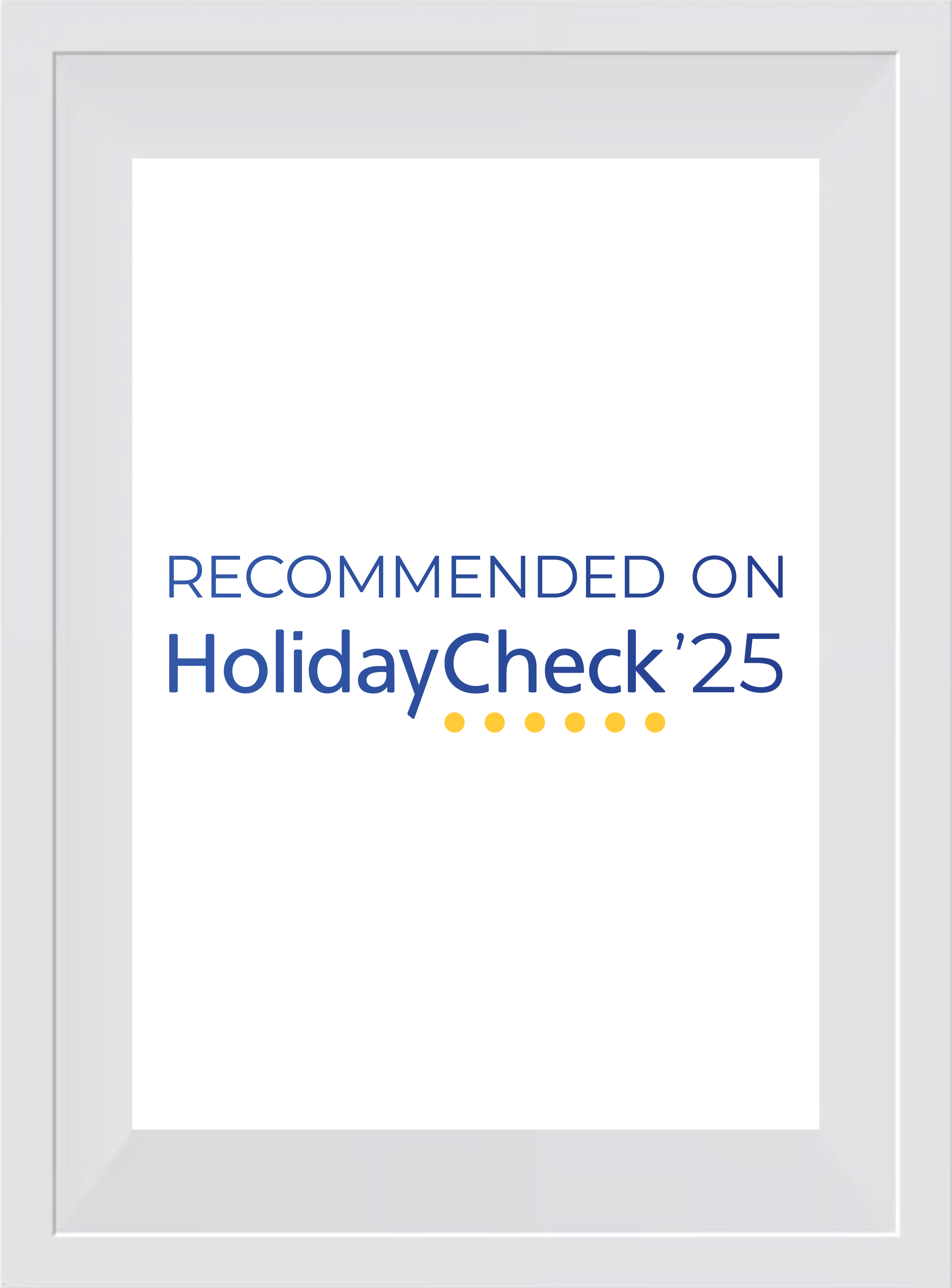 Recommended On Holidaycheck 2025